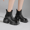 Women's Trendy Versatile Cowhide Comfortable Wear-Resistant High-Heeled Chelsea Boots