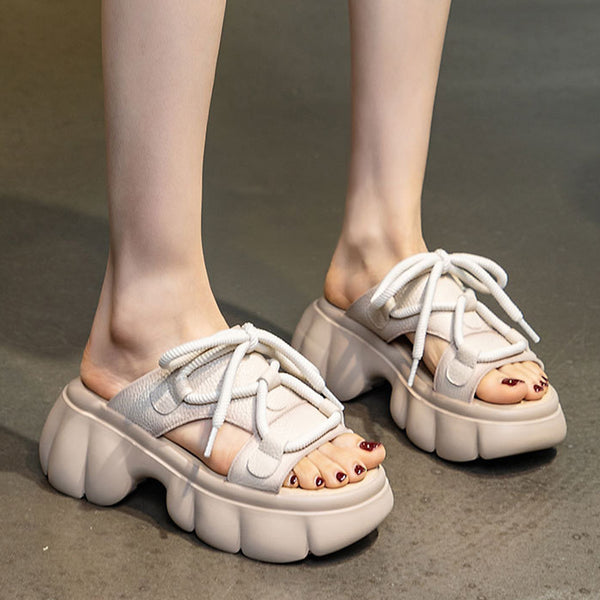 Women's Summer Casual Versatile Comfortable Soft Thick-soled Slippers