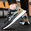 Men's Casual Comfortable Leather Soft Bottom Striped Non-Slip Sneakers