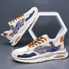 Men's Sports Canvas Breathable Lightweight Floral Pattern Dad Shoes Sneakers