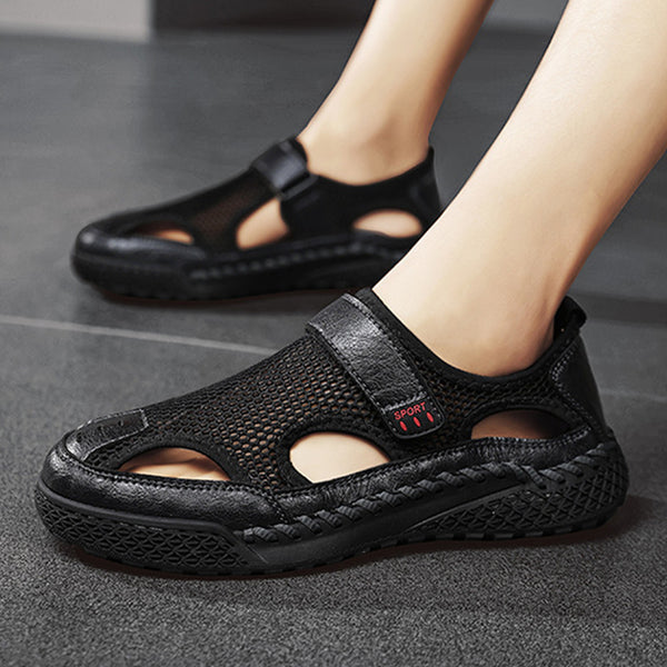 Men's Summer Beach Mesh Hollow Cap Toe Breathable Sandals