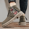 Men's Casual Leather Color Matching Low Boots
