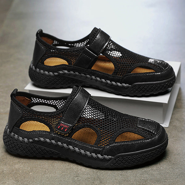 Men's Summer Beach Mesh Hollow Cap Toe Breathable Sandals