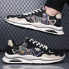 Men's Sports Canvas Breathable Lightweight Floral Pattern Dad Shoes Sneakers