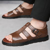Men's Summer Leather Beach Breathable Non-Slip Versatile Sandals
