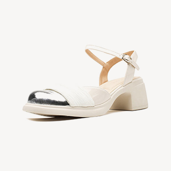 Women's Summer Sweet Style Mesh Mid-heel Round Toe Closed Toe Sandals