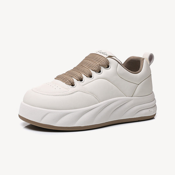 Women's Casual Thick-Soled Height-Enhancing Flat Sneakers