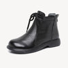 Women's Minimalist Cowhide Leather Mid-Heel Breathable Non-Slip Boots