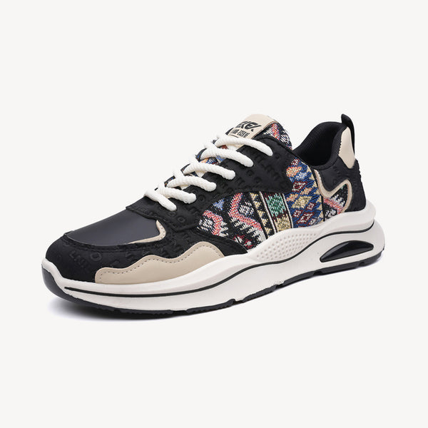 Men's Sports Canvas Breathable Lightweight Floral Pattern Dad Shoes Sneakers